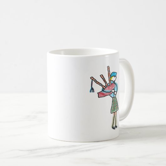 Bagpipe Playing Kaffeetasse (VorderseiteRechts)