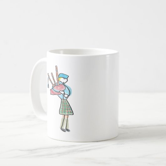 Bagpipe Playing Kaffeetasse (Vorderseite Links)