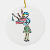 Bagpipe Playing Keramik Ornament (Vorne)
