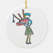 Bagpipe Playing Keramik Ornament (Hinten)