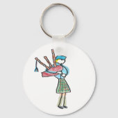 Bagpipe Playing Schlüsselanhänger (Rückseite)