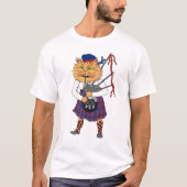 Bagpipe Playing Scottish Cat T-Shirt (Vorderseite)