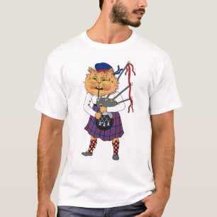 Bagpipe Playing Scottish Cat T-Shirt