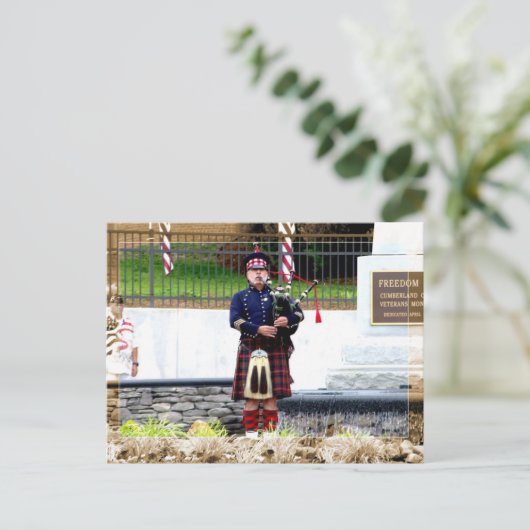 Bagpipe Postkarte (Stehend Vorderseite)