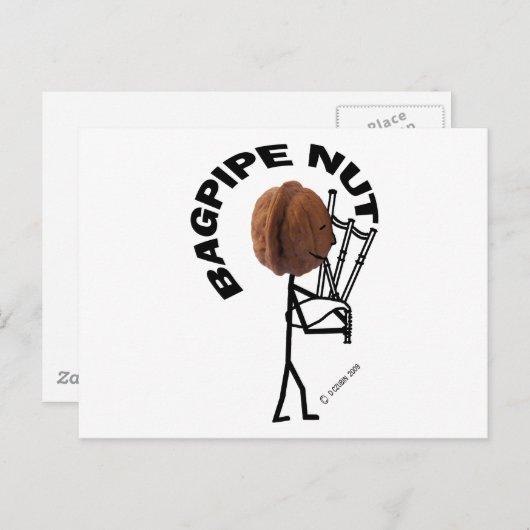 Bagpipe Postkarte (Vorne/Hinten)