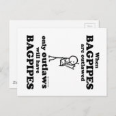 Bagpipe Postkarte (Vorne/Hinten)