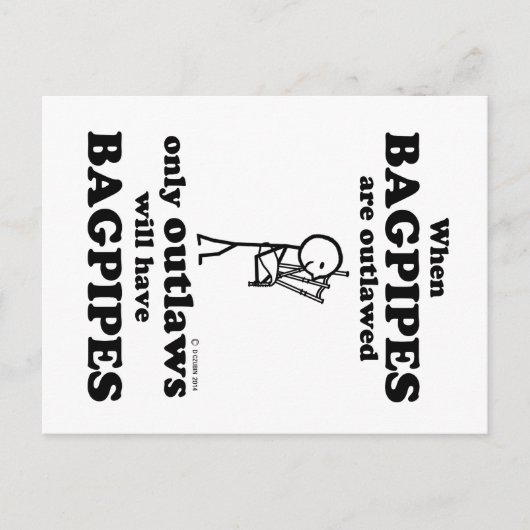 Bagpipe Postkarte (Vorderseite)