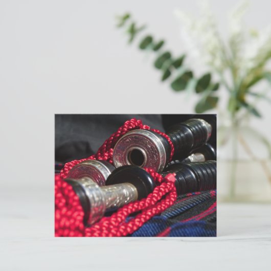 Bagpipe Postkarte (Stehend Vorderseite)