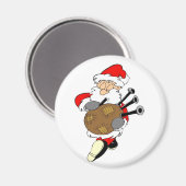 Bagpipe Santa Magnet (Vorderseite/Rückseite)