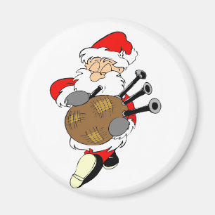 Bagpipe Santa Magnet