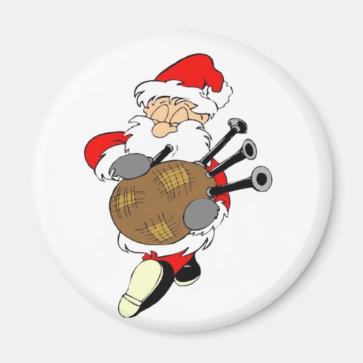 Bagpipe Santa Magnet (Vorne)