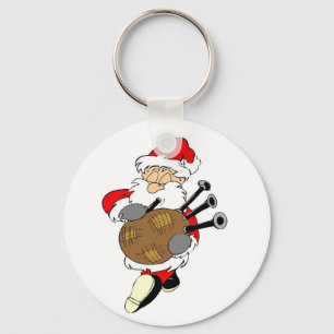 Bagpipe Santa Schlüsselanhänger
