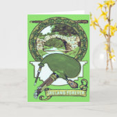 Bagpipe Shillelagh Kleeblatt Stone Bridge Karte (Gelbe Blume)