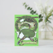 Bagpipe Shillelagh Kleeblatt Stone Bridge Postkarte (Stehend Vorderseite)