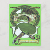 Bagpipe Shillelagh Kleeblatt Stone Bridge Postkarte (Vorderseite)