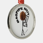 Bagpipe Silbernes Ornament (Rechts)