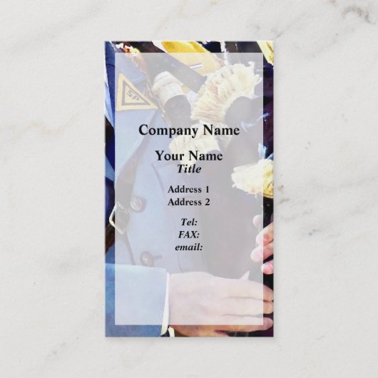 Bagpipe spielen visitenkarte (Vorderseite)