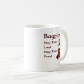 Bagpipe spielt sie Loud Kaffeetasse (VorderseiteRechts)