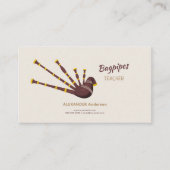 Bagpipe Teacher Visitenkarte (Vorderseite)