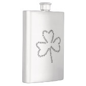 Bagpipe Text-Kleeblatt Flachmann (Rechts)