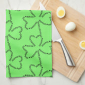 Bagpipe Text-Kleeblatt Geschirrtuch (Viertel Falte)