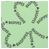 Bagpipe Text-Kleeblatt Stoff (Nahaufnahme)