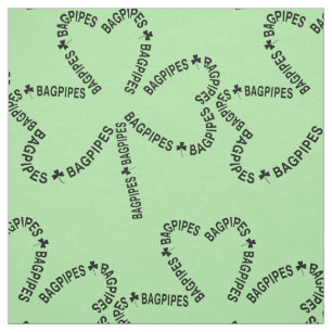 Bagpipe Text-Kleeblatt Stoff
