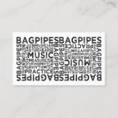 Bagpipe Typografie Visitenkarte (Vorderseite)