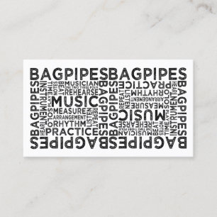 Bagpipe Typografie Visitenkarte
