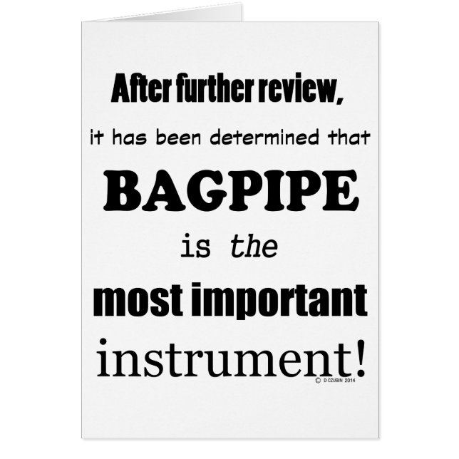 Bagpipe wichtigstes Instrument (Vorne)