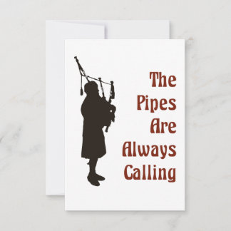 Bagpiper Card - Die Rohrleitungen rufen immer an