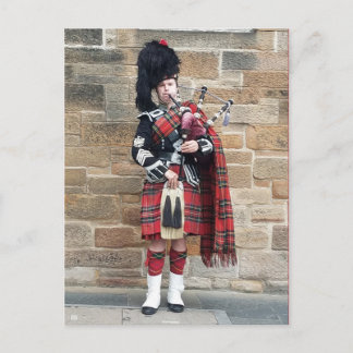 Bagpiper, Edinburgh, Schottland Postkarte