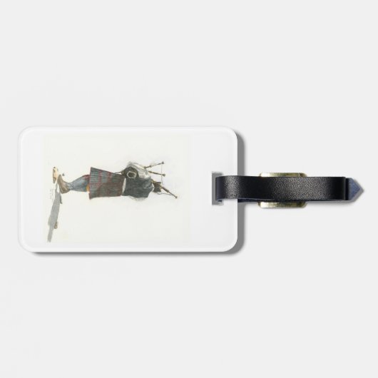 Bagpiper Gepäckanhänger (Rückseite horizontal)
