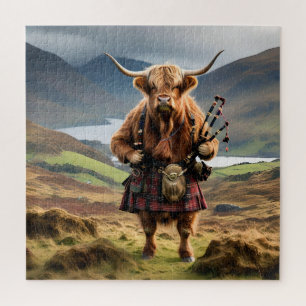 Bagpiper Highland Cow, Puzzle