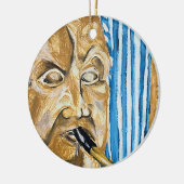 Bagpiper Keramik Ornament (Links)