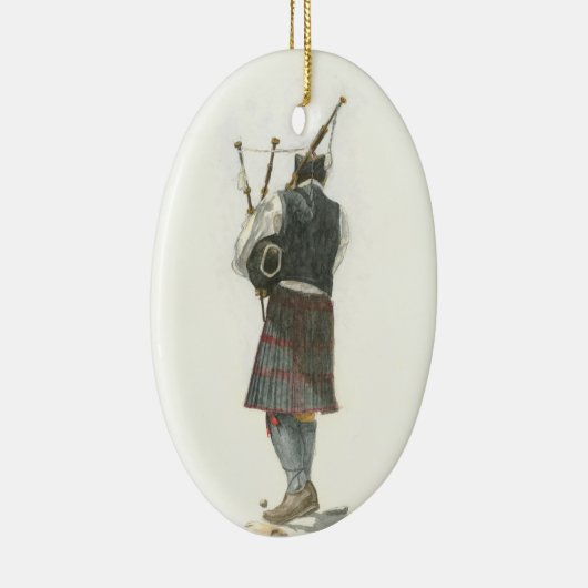 Bagpiper Keramik Ornament (Rechts)