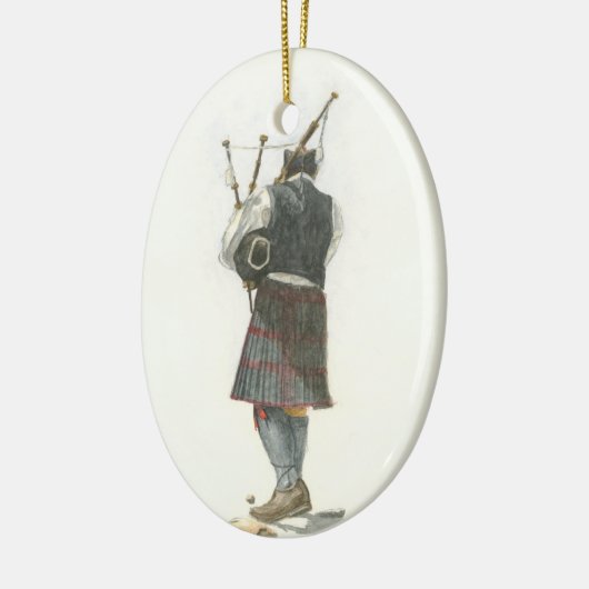 Bagpiper Keramik Ornament (Links)