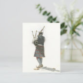 Bagpiper on Beach Postkarte (Stehend Vorderseite)