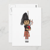 Bagpiper Postkarte (Vorne/Hinten)