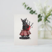 Bagpiper Postkarte (Stehend Vorderseite)