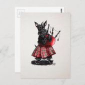 Bagpiper Postkarte (Vorne/Hinten)