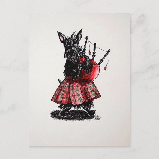 Bagpiper Postkarte (Vorderseite)