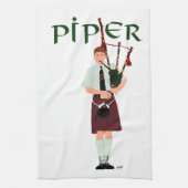 Bagpiper - Red Kilt Handtuch (Vertikal)
