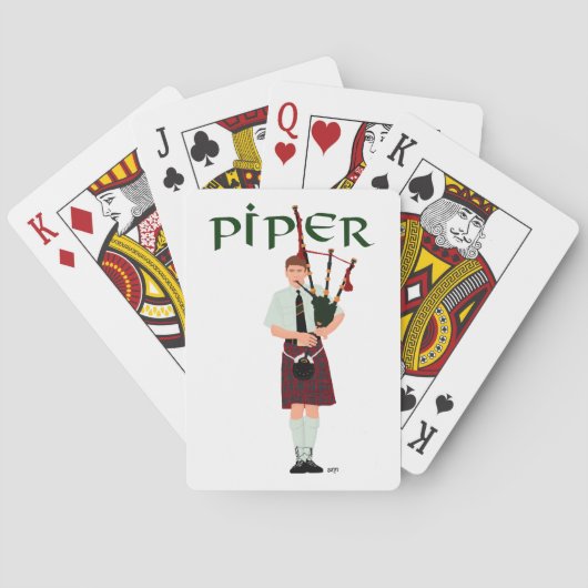 Bagpiper - Red Kilt Spielkarten (Rückseite)