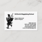 Bagpiper School Visitenkarte (Vorderseite)