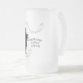 Bagpiper-Silhouette Mattglas Bierglas (VorderseiteRechts)