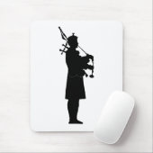 Bagpiper-Silhouette Mousepad (Mit Mouse)