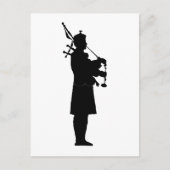 Bagpiper-Silhouette Postkarte (Vorderseite)