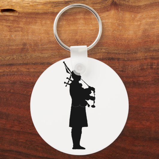 Bagpiper-Silhouette Schlüsselanhänger (Vorderseite)