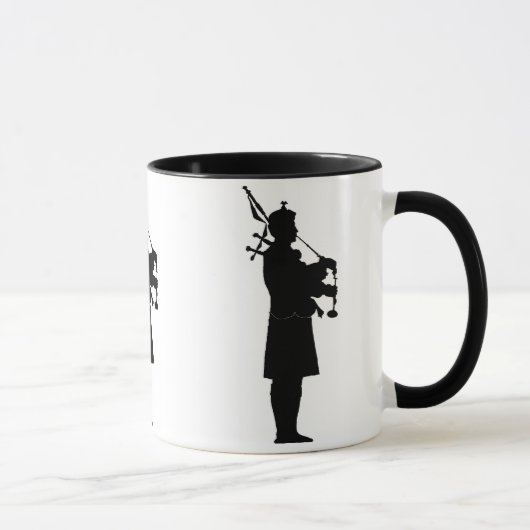Bagpiper-Silhouette Tasse (Rechts)
